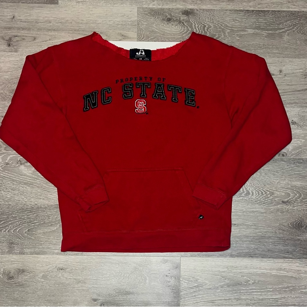 NC State off the shoulder crew neck